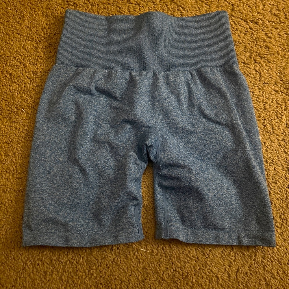 NVGTN Sky Blue scrunch seamless shorts
